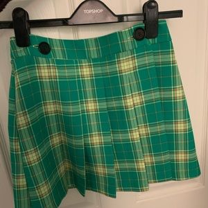 Green plaid top shop skirt